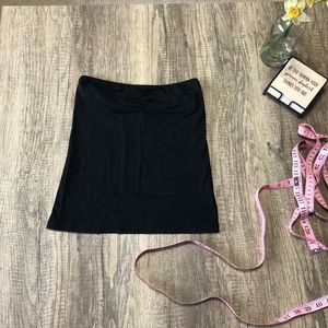Black strapless tube top